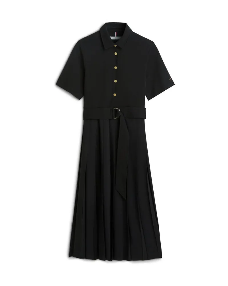 Tommy Hilfiger Damen Kleid aus Baumwolle Schwarz