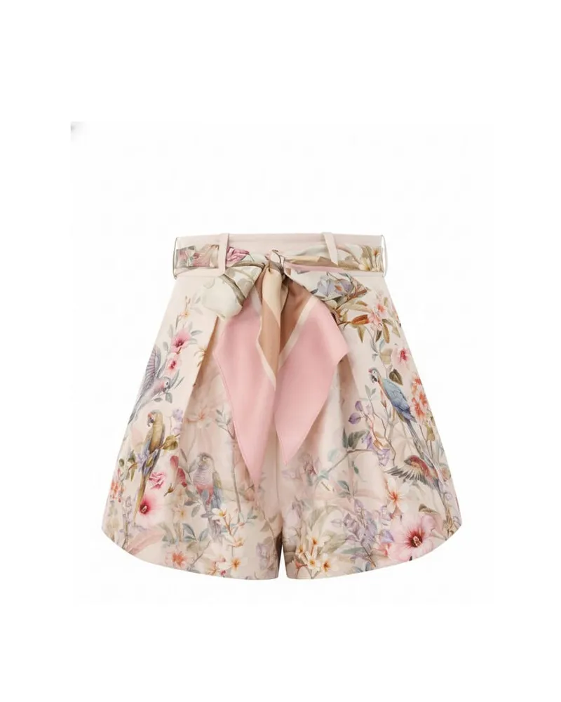 Zimmermann Damen Shorts REBELLION TUCK Offwhite