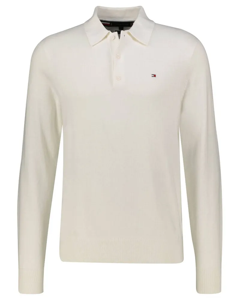 Tommy Hilfiger Herren Strickpullover mit Polokragen Champagner