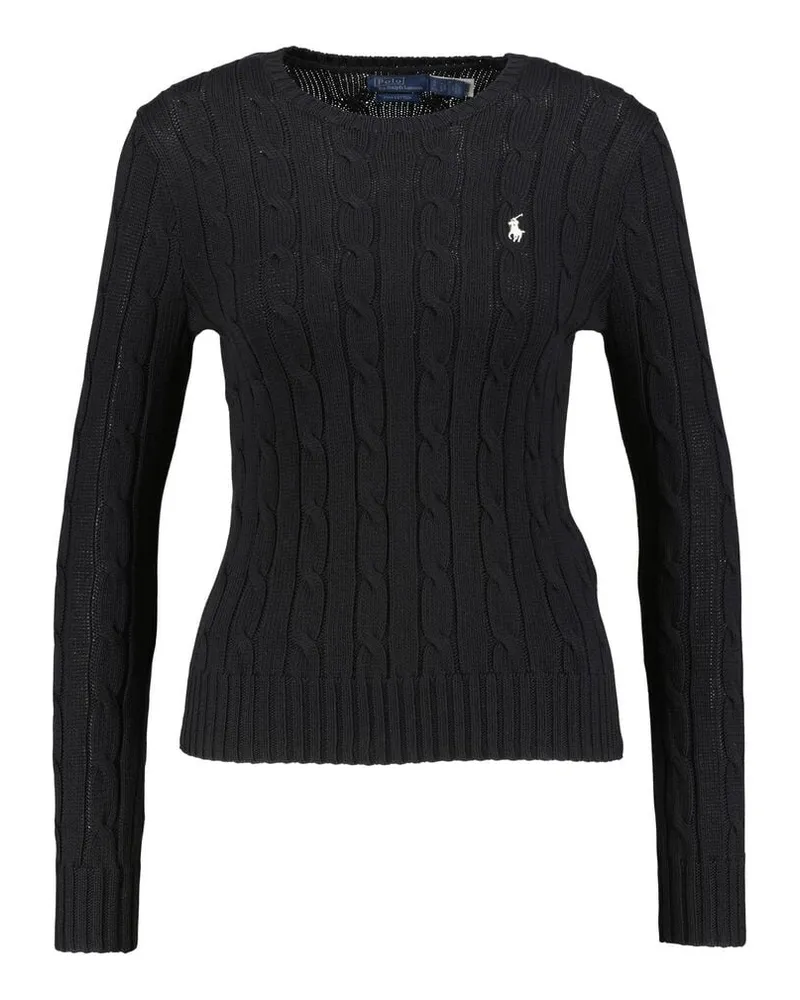 Ralph Lauren Damen Strickpullover aus Baumwolle Schwarz