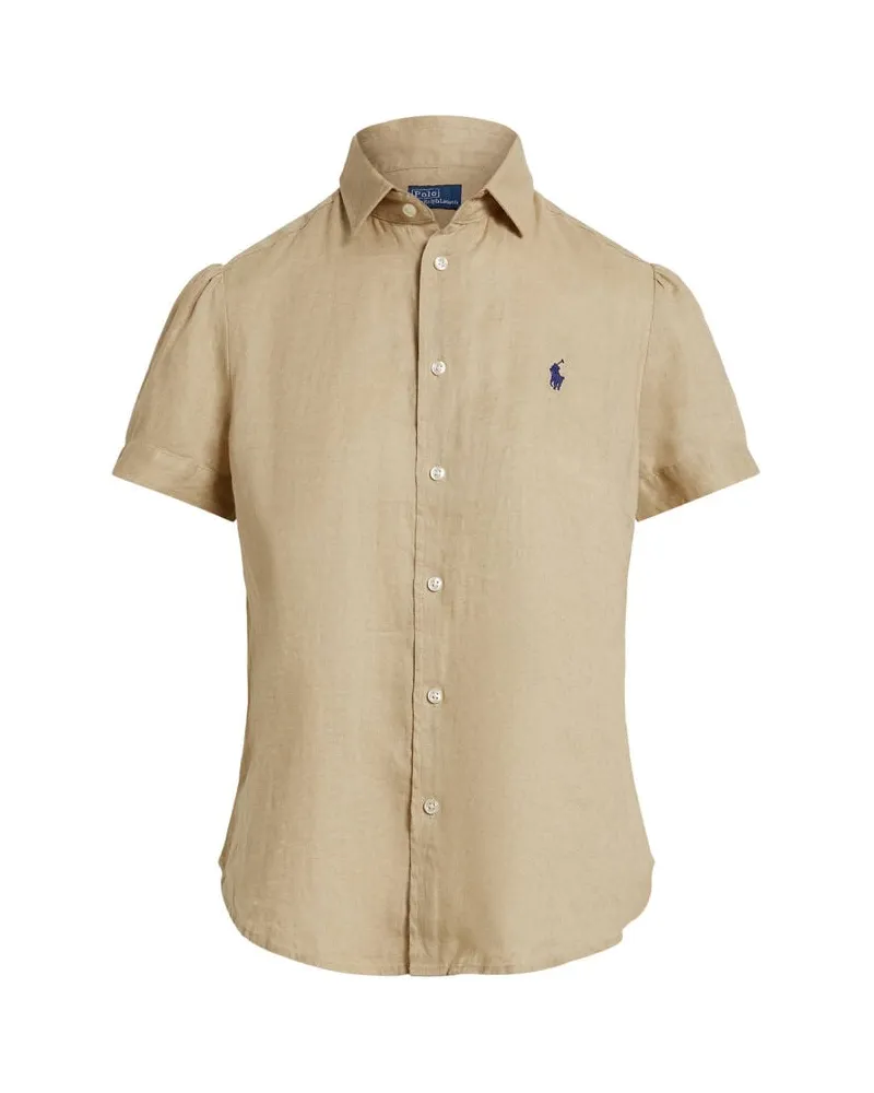 Ralph Lauren Damen Bluse aus Leinen Beige