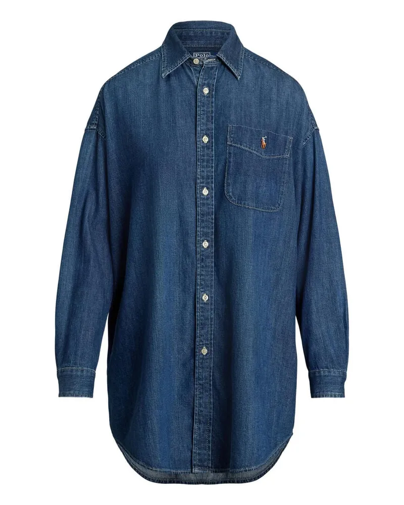 Ralph Lauren Damen Jeansbluse Oversized Fit Stoned