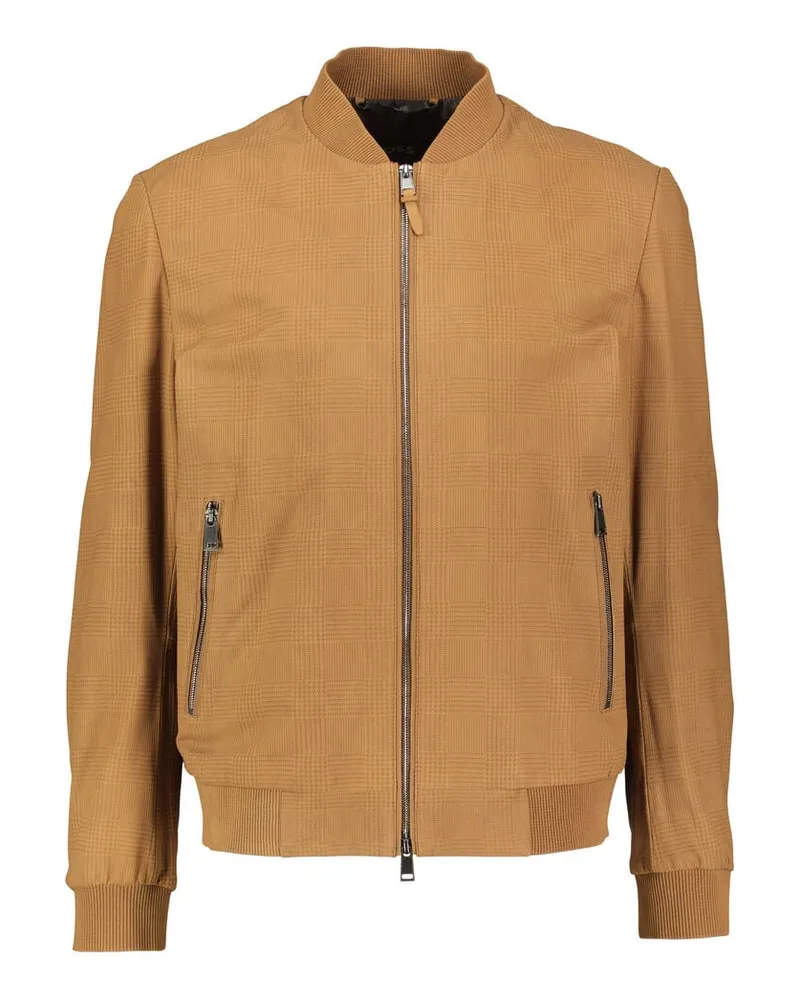 HUGO BOSS Herren Lederblouson L-MECK Nougat