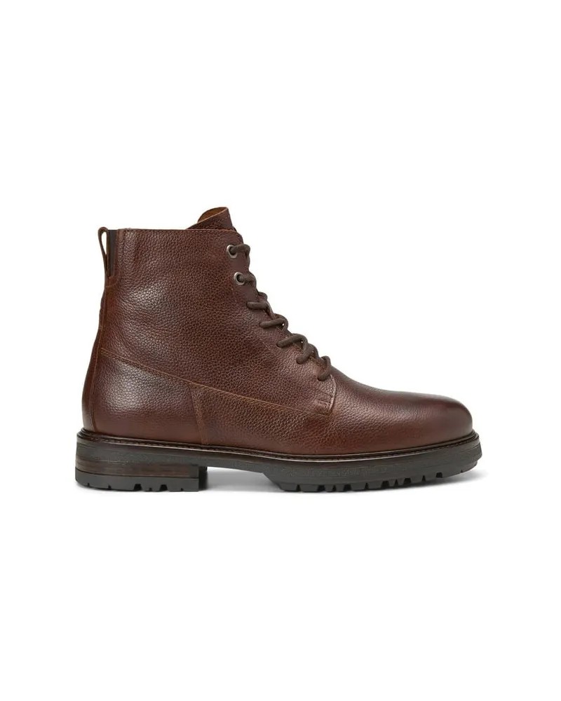 Marc O'Polo Herren Schnürstiefeletten Cognac