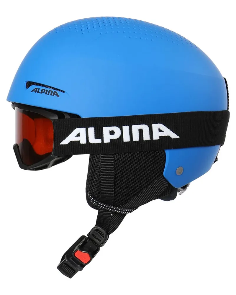 Alpina Watches Kinder Skihelm / Snowboardhelm mit Brille ZUPO SET Blau