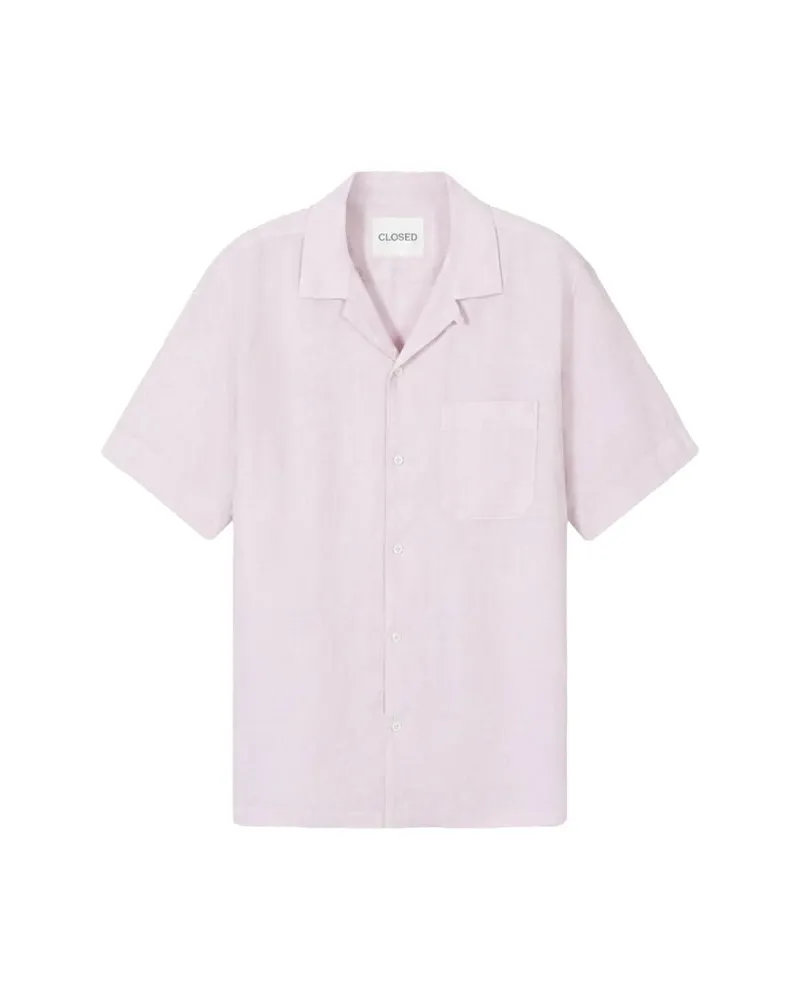 Closed Herren Hemd aus Leinen Pink