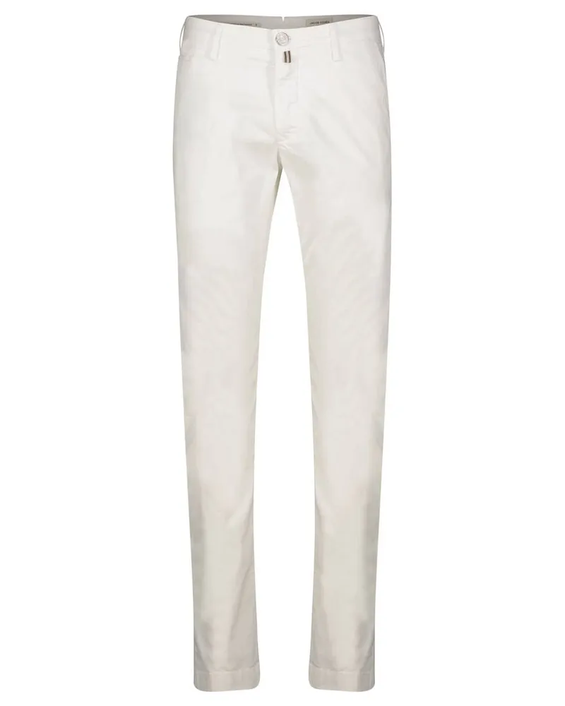 Jacob Cohën Herren Chinohose BOBBY Slim Fit Weiss