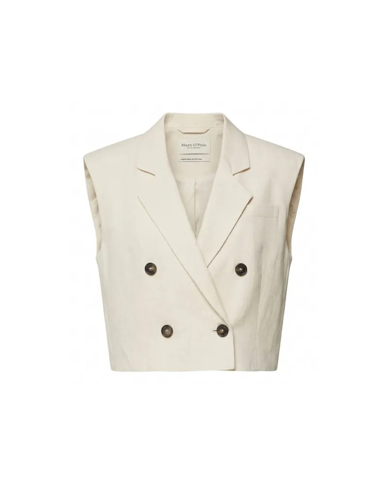 Marc O'Polo Damen Weste aus Leinenmix Beige