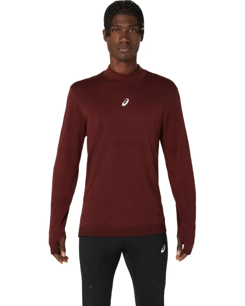 Asics Herren Laufshirt ROAD WINTER SEAMLESS LS Bordeaux
