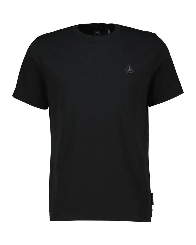 Moose Knuckles Herren T-Shirt aus Baumwolle Schwarz