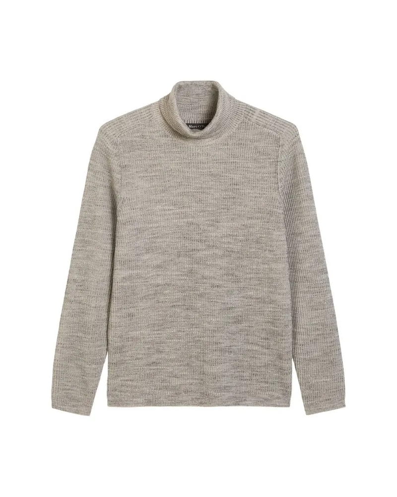 Marc O'Polo Herren Pullover Regular Fit aus Woll-Baumwoll-Mix Blau