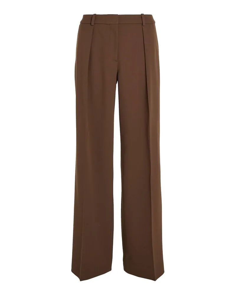 Calvin Klein Damen Hose mit Wolle Braun