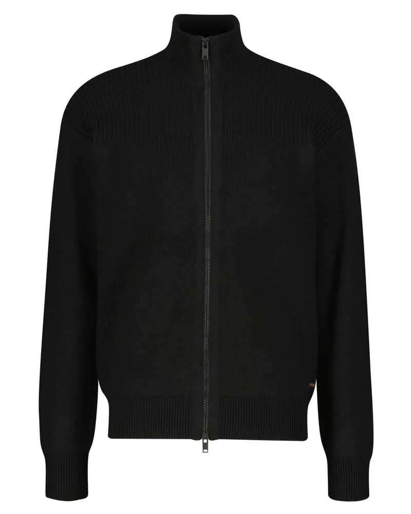 HUGO BOSS Herren Strickjacke KRATALO Schwarz