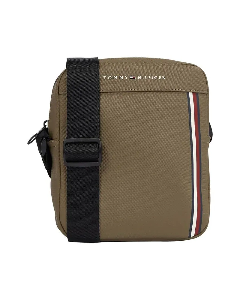 Tommy Hilfiger Herren Umhängetasche TH PIQUE PU MINI REPORTER GrüN