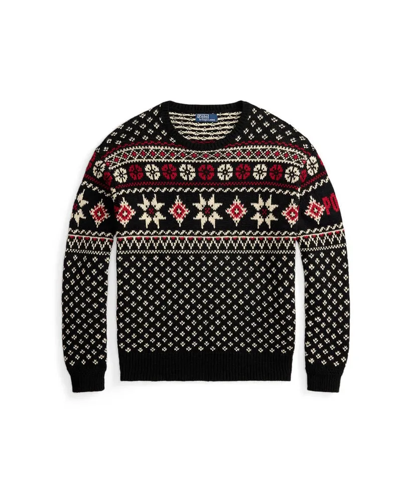 Ralph Lauren Herren Strickpullover aus Baumwolle und Kaschmir Schwarz