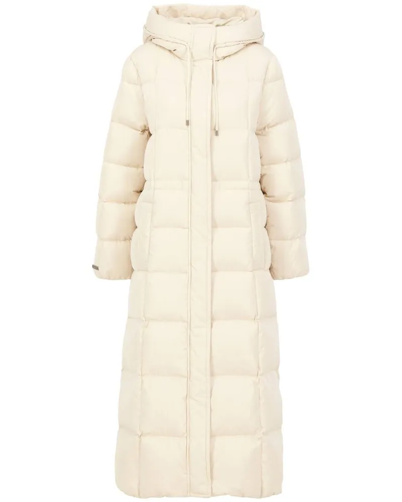 Peserico Damen Daunenmantel mit Kapuze Offwhite