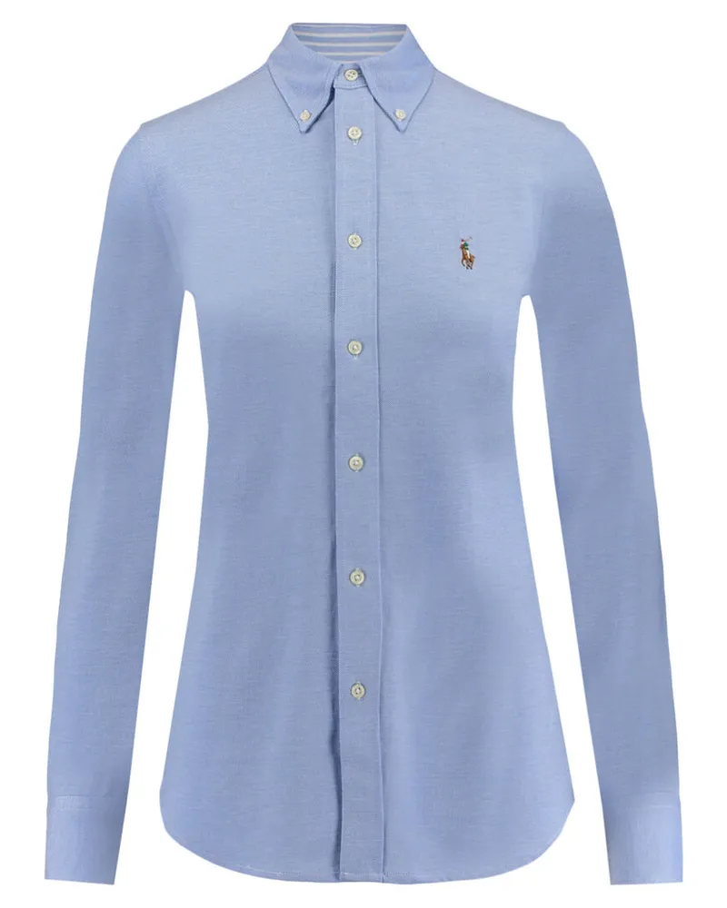 Ralph Lauren Damen Bluse Langarm Bleu