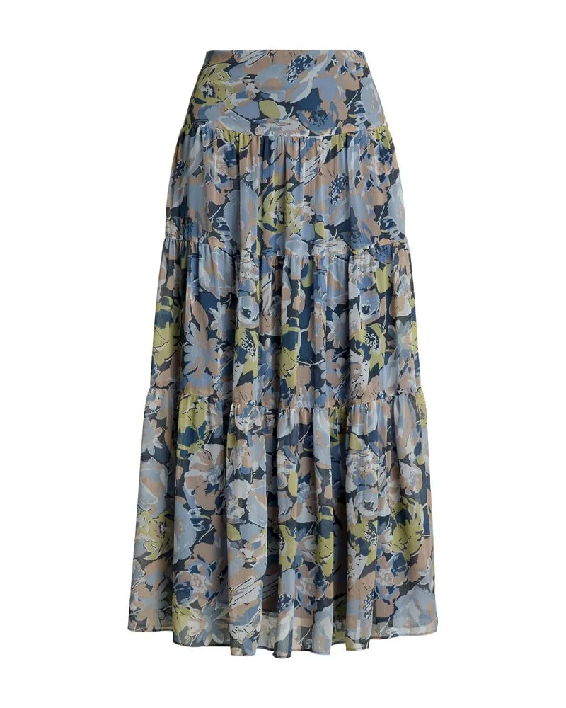 Ralph Lauren Damen Rock aus Georgette-Gewebe Blau