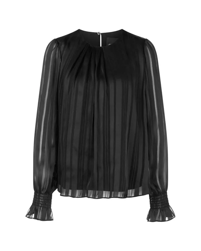 Marc Cain Damen Bluse mit Smok-Details Schwarz