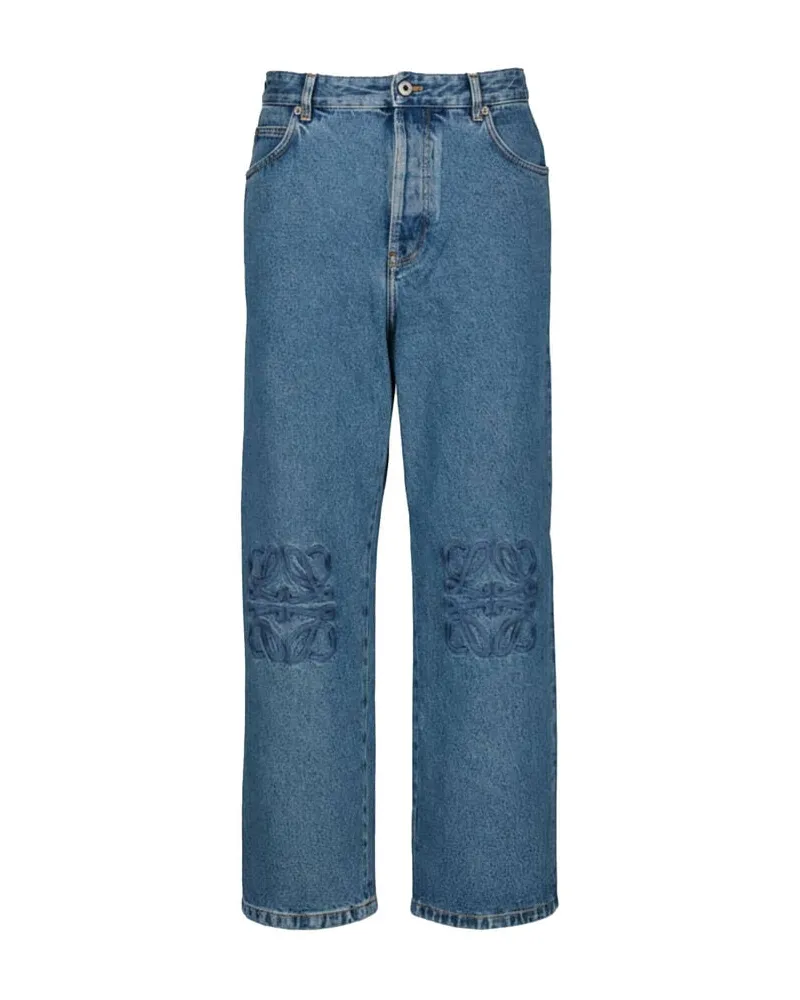 Loewe Herren Jeans ANAGRAM BAGGY Relaxed Fit Blue