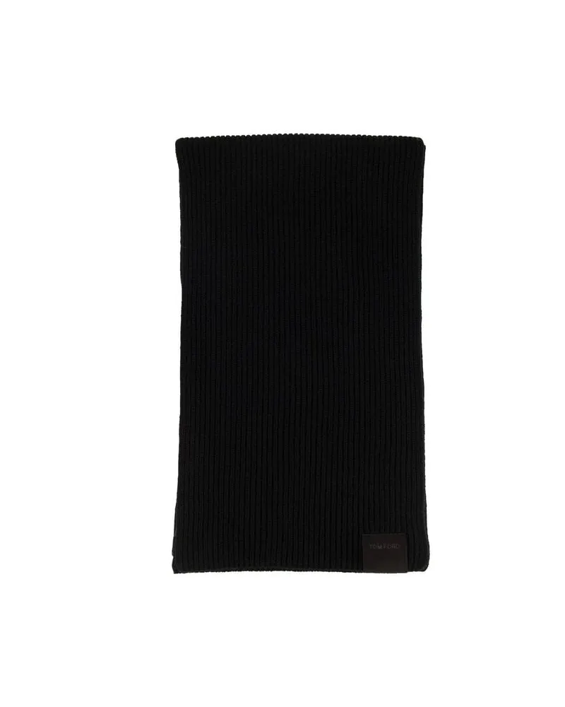 Tom Ford Herren Schal aus Kaschmir Schwarz