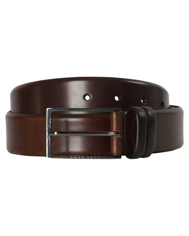 HUGO BOSS Herren Ledergürtel CARMELLO Dunkelbraun