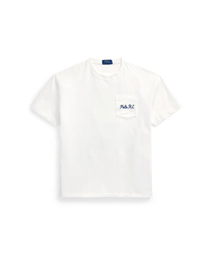 Ralph Lauren Herren T-Shirt Custom Slim Fit Weiss