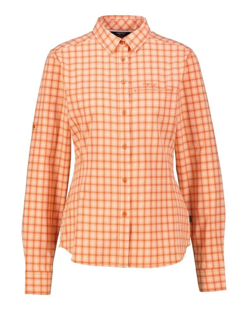 me°ru' Damen Bluse SAUDA Langarm Papaya