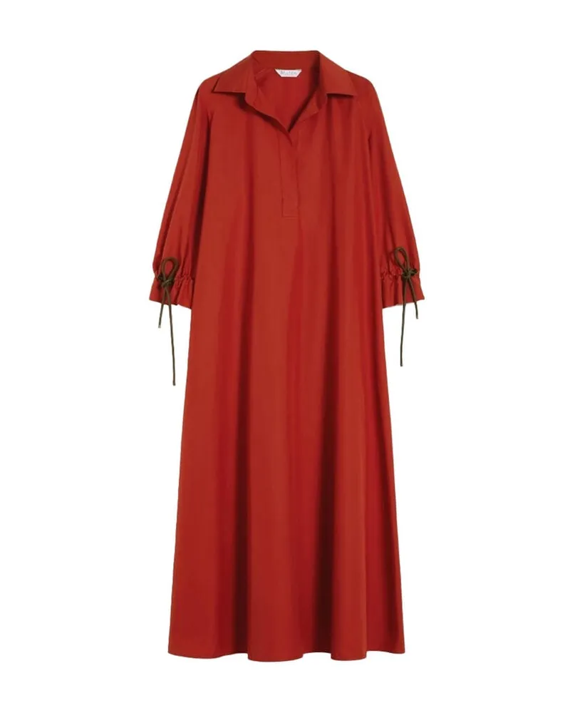 Max Mara Damen Midikleid aus Baumwolle Blau