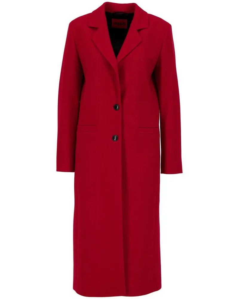 HUGO BOSS Damen Mantel aus Woll-Mix Rot