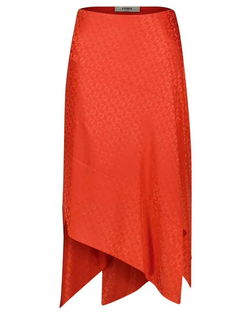 Fendi Damen Rock aus Seide Rot
