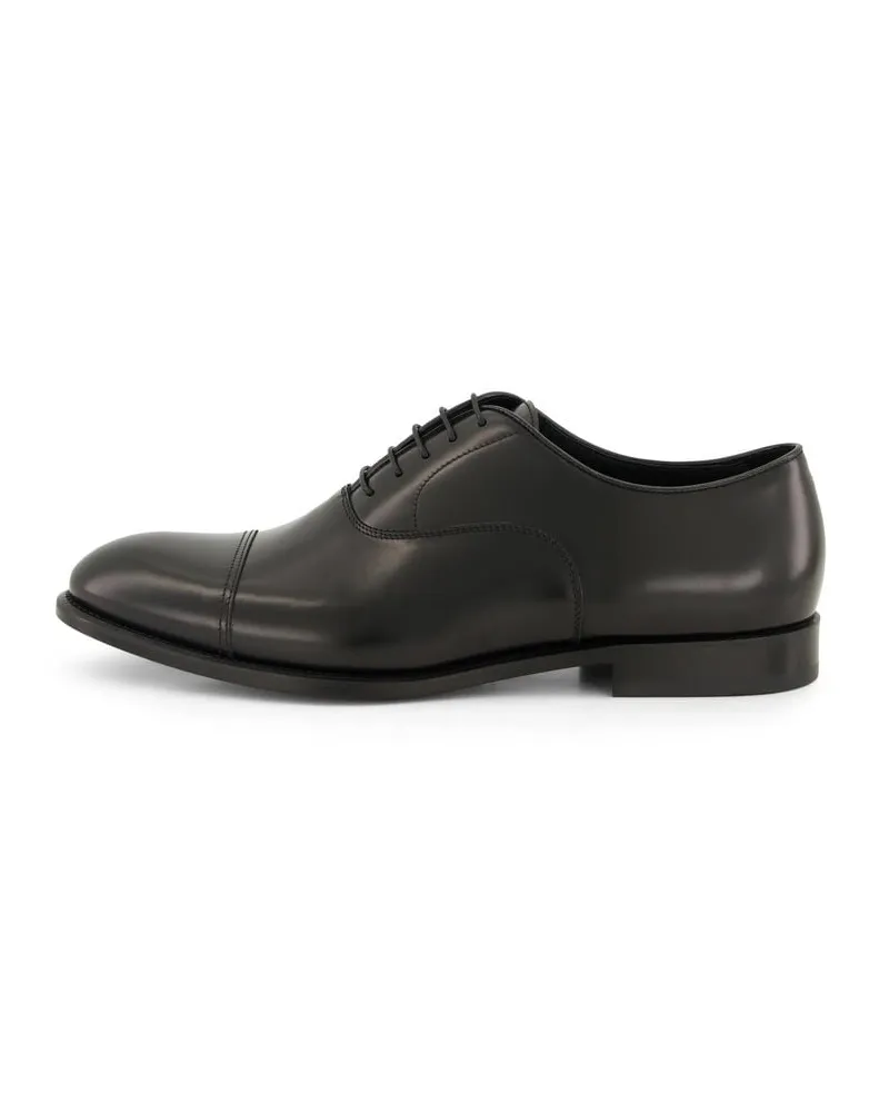 Doucal´s Herren Schnürschuhe OXFORD CAP TOE Schwarz