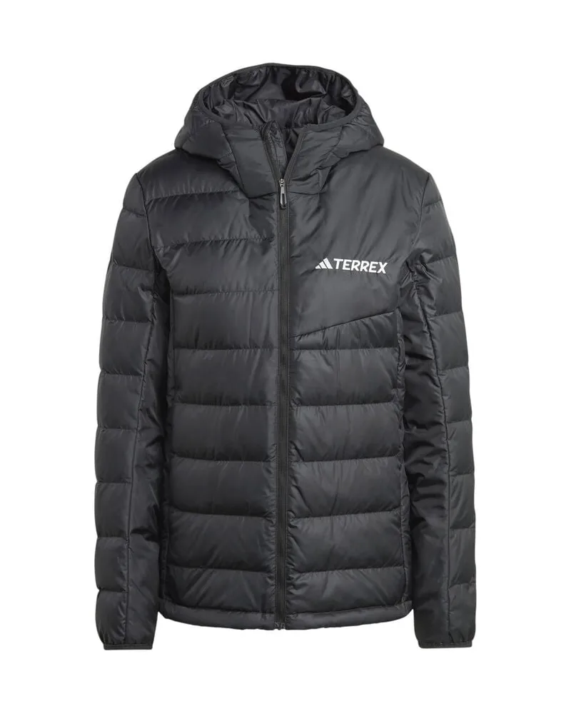 adidas Damen Daunenjacke MULTI LIGHT HOODED Regular Fit Schwarz