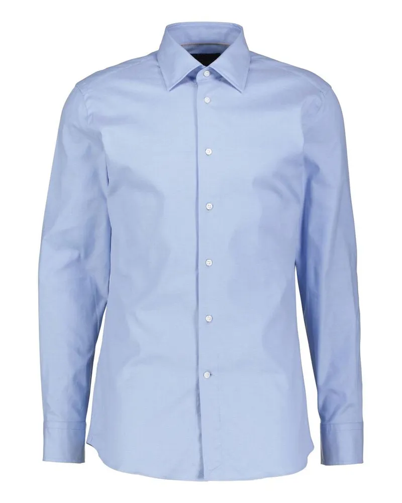 HUGO BOSS Herren Hemd L-HAYS Slim Fit Bleu
