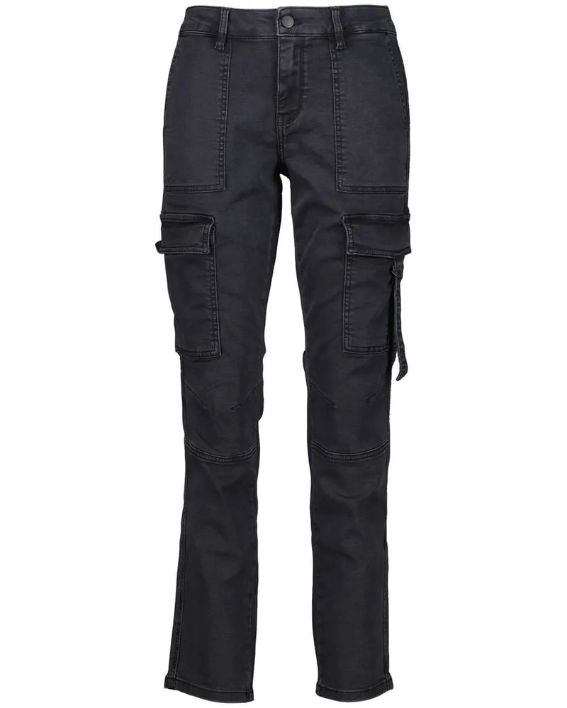 Adriano Goldschmied Damen Cargohose mit Baumwolle KNOKKE Slim Fit Anthrazit