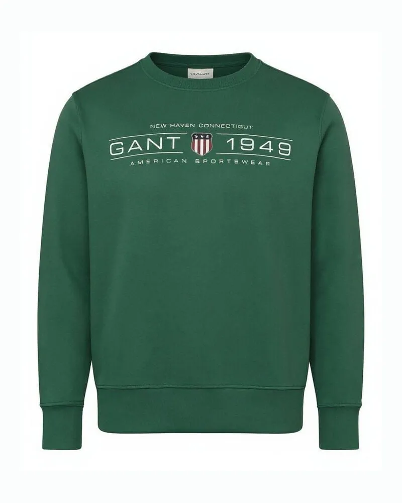 Gant Herren Sweatshirt GRAPHIC Regular Fit Offwhite