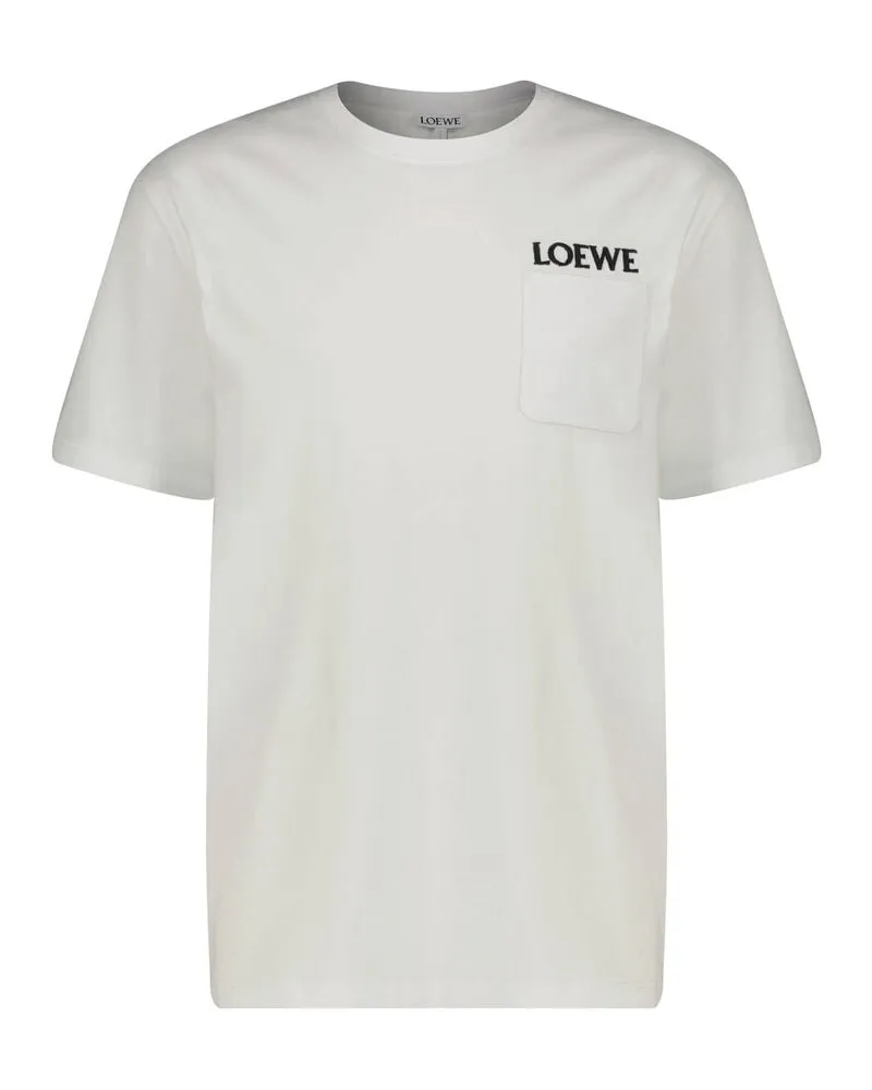 Loewe Herren T-Shirt aus Baumwolle Weiss