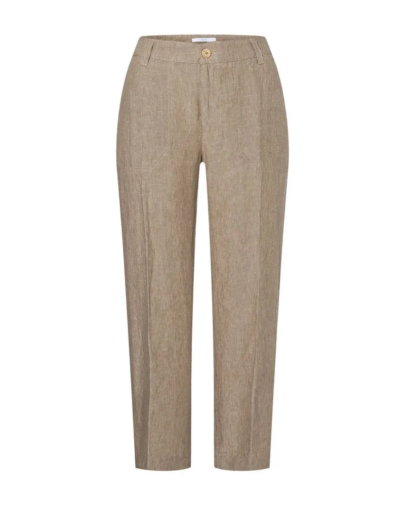 MAC Jeans Damen Leinenhose NORA Taupe