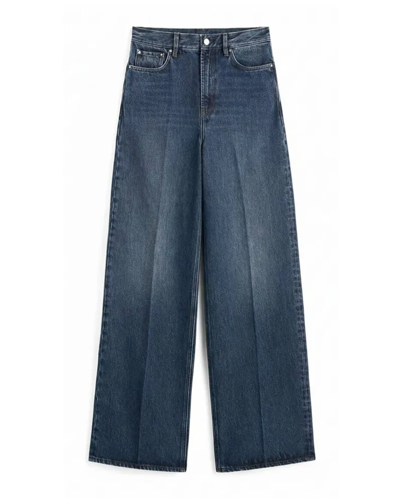 Totême Damen Jeans Wide Leg Darkblue