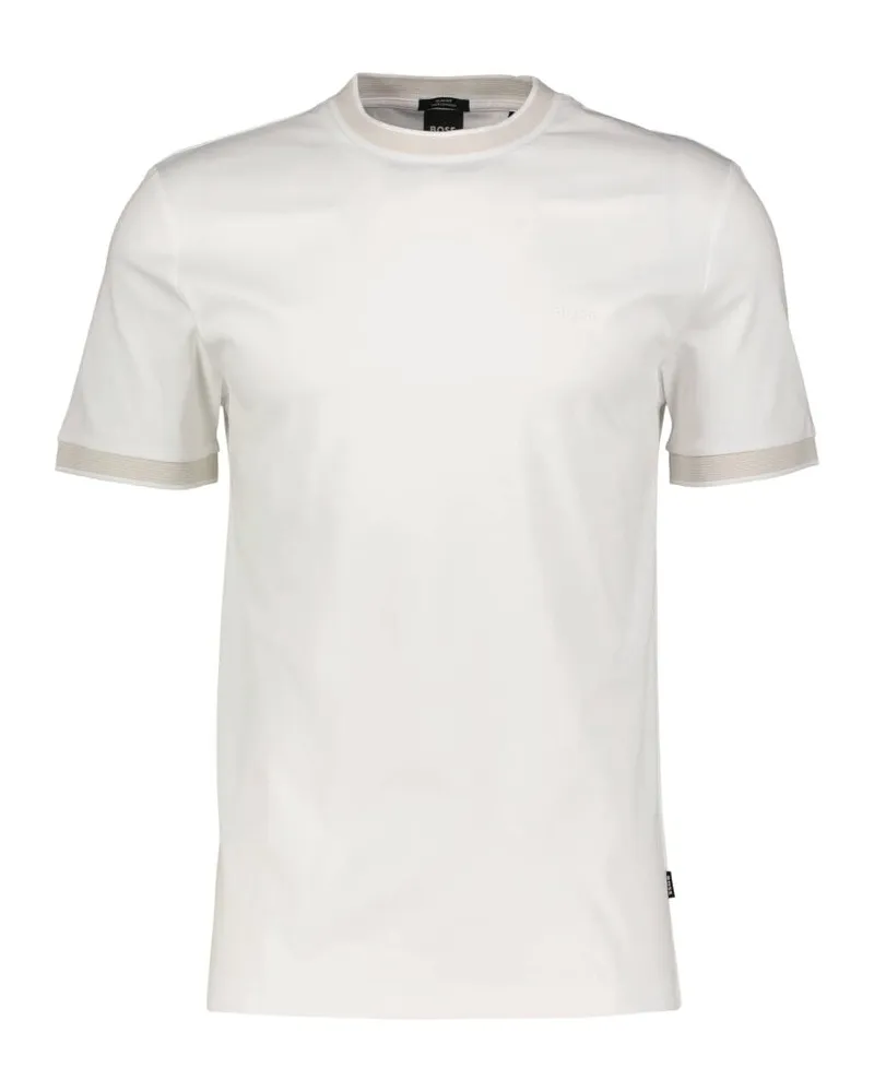 HUGO BOSS Herren T-Shirt H_TESSLER Slim Fit Weiss