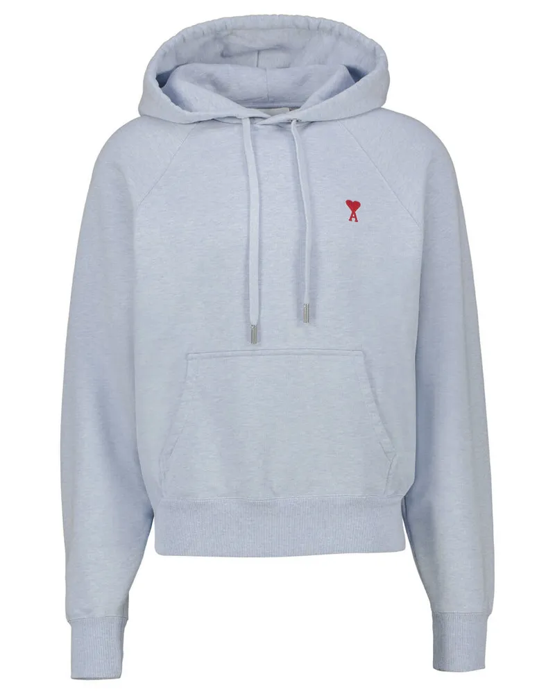 AMI Paris Hoodie RED AMI DE COEUR Boxy Fit Bleu