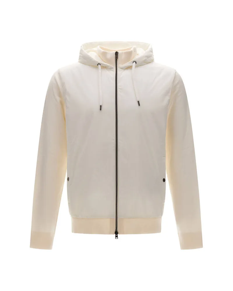 Herno Herren Jacke mit Kapuze Weiss
