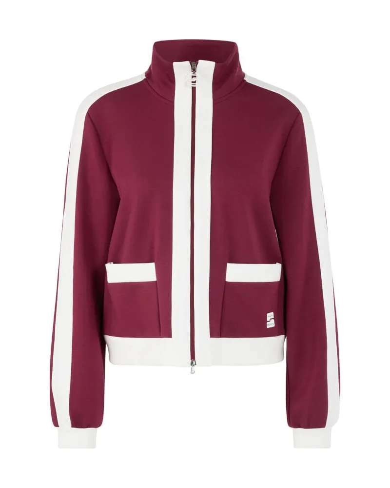 Marc Cain Damen Übergangsjacke mit Viskose Bordeaux