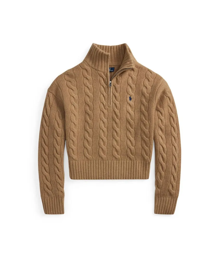 Ralph Lauren Damen Strickpullover aus Wolle und Kaschmir Creme