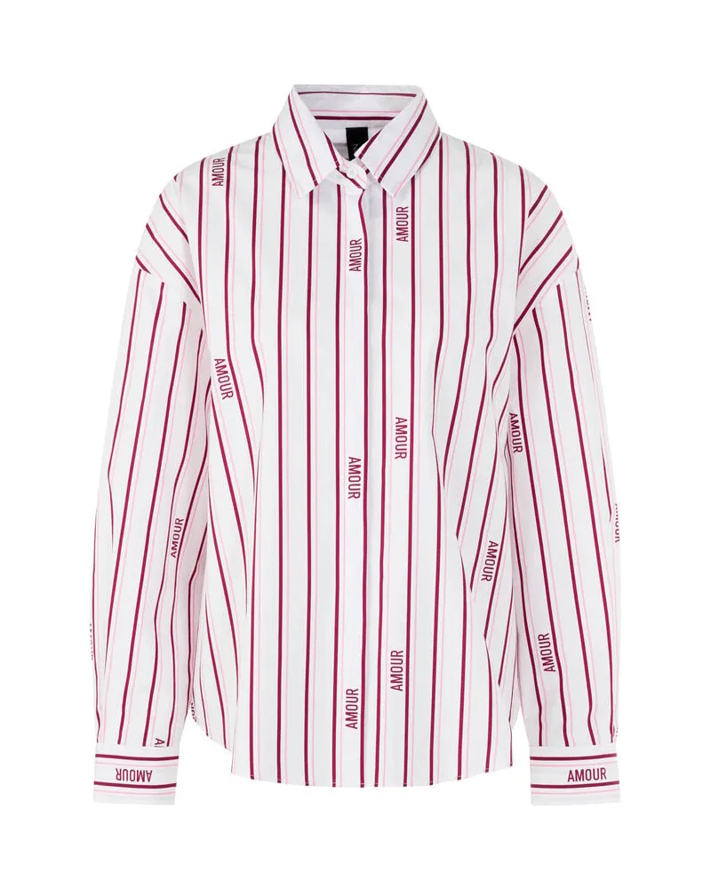 Marc Cain Damen Bluse aus Bio-Baumwolle Bordeaux