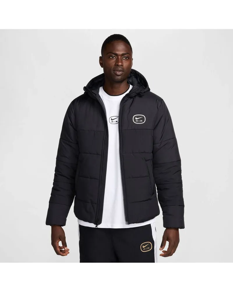 Nike Herren Steppjacke mit Kapuze AIR Schwarz