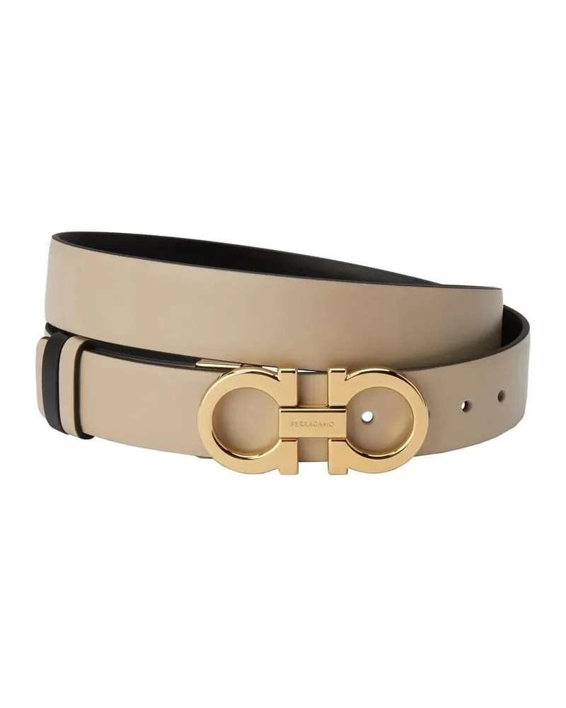 Ferragamo Damen Gürtel GANCINI Taupe