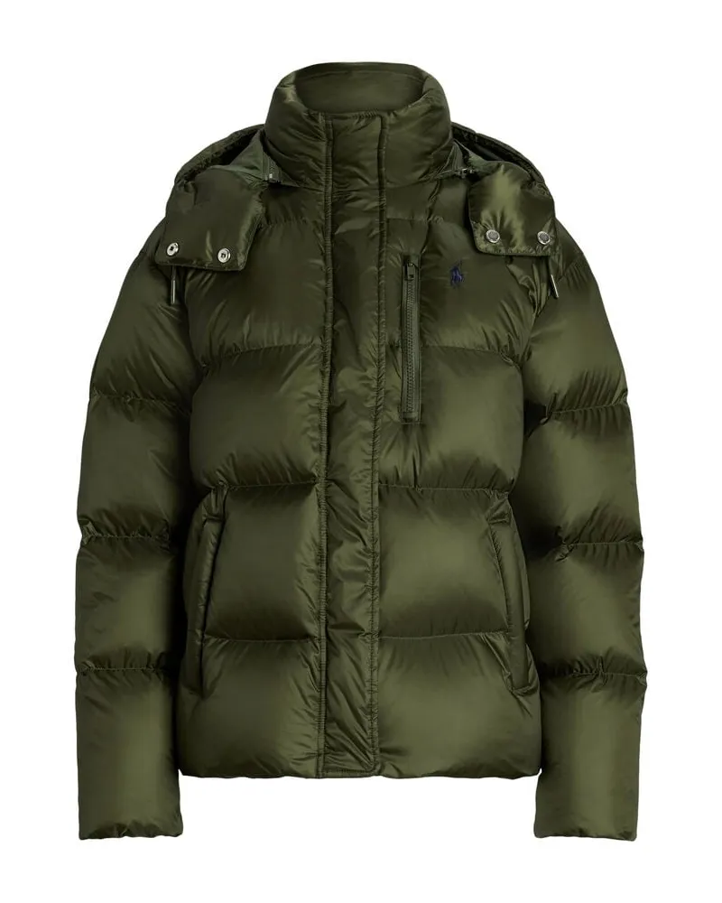Ralph Lauren Damen Daunenjacke mit Kapuze Relaxed Fit Khaki