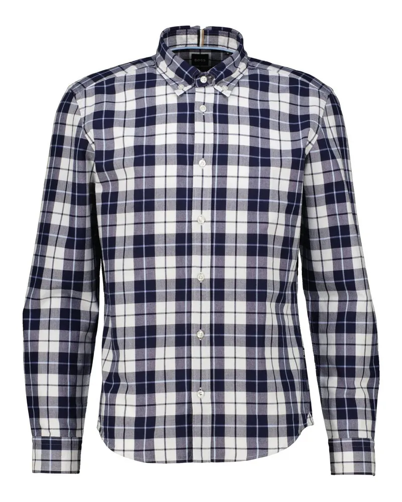 HUGO BOSS Herren Hemd LIAM Regular Fit Marine