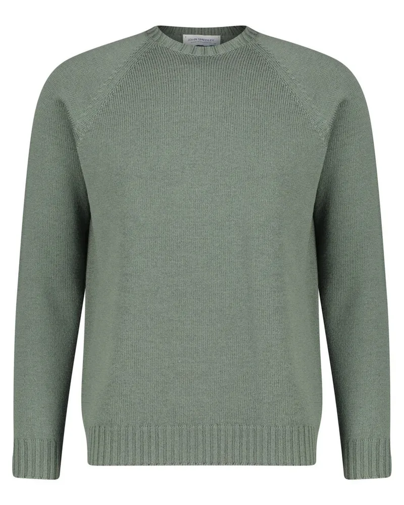 John Smedley Herren Strickpullover aus Merinowolle DENVER 7GG EXTRAFINE MERINO EASY RN Khaki